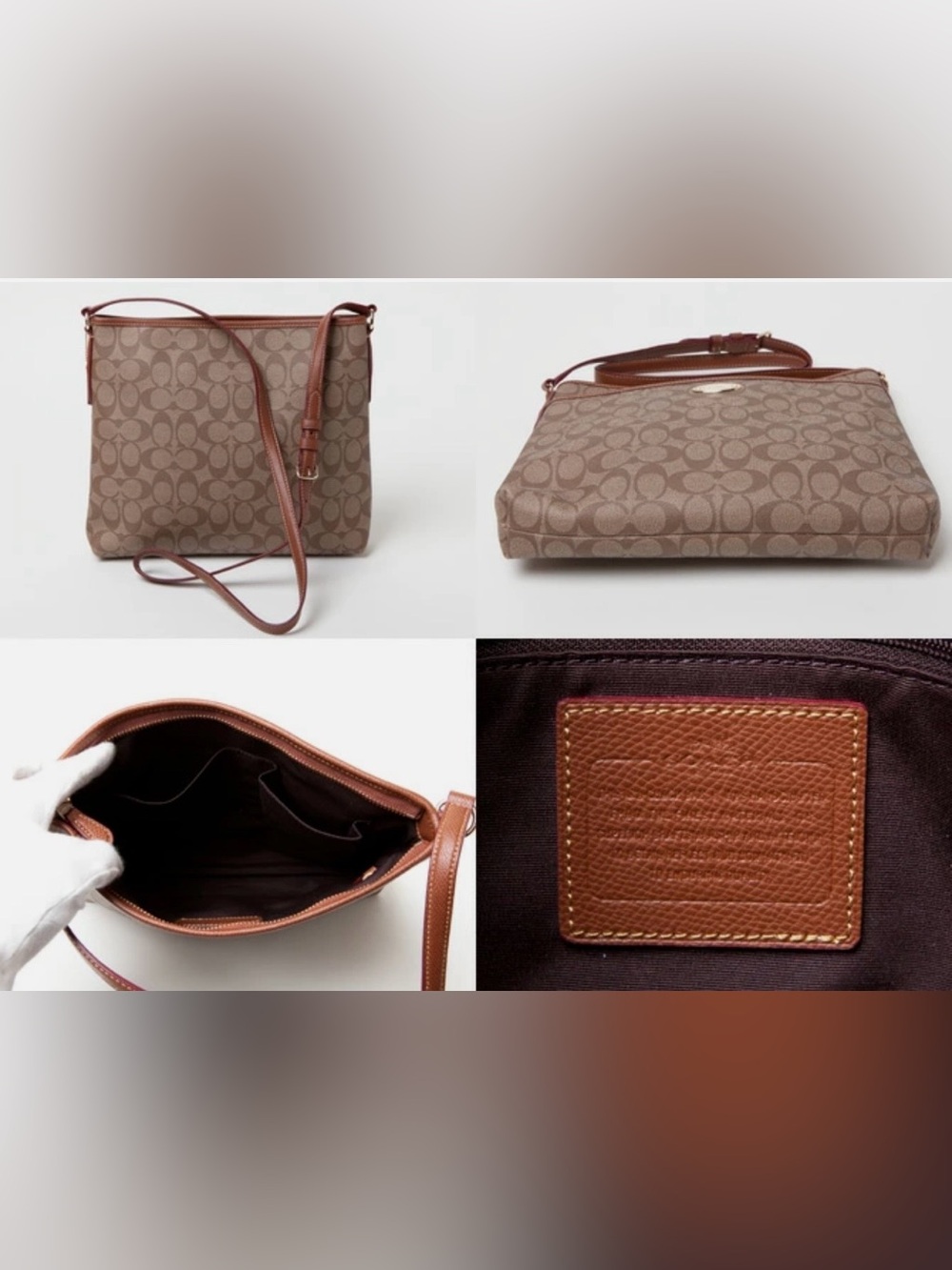 Coach Signature File Crossbody Bag - Picture 3 of 4